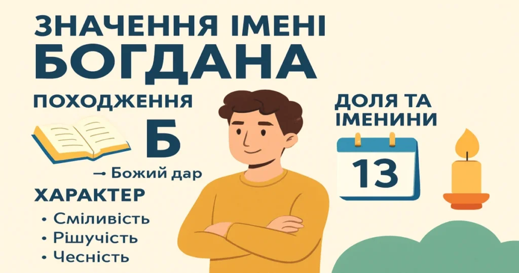 Значення імені Богдана: походження, характер, доля та іменини
