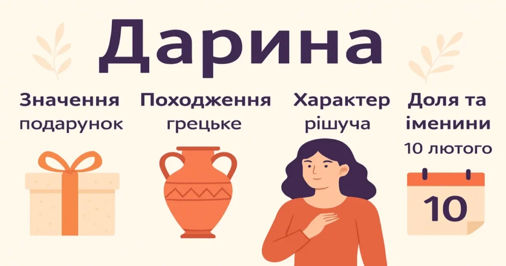 Значення імені Дарина: походження, характер, доля та іменини
